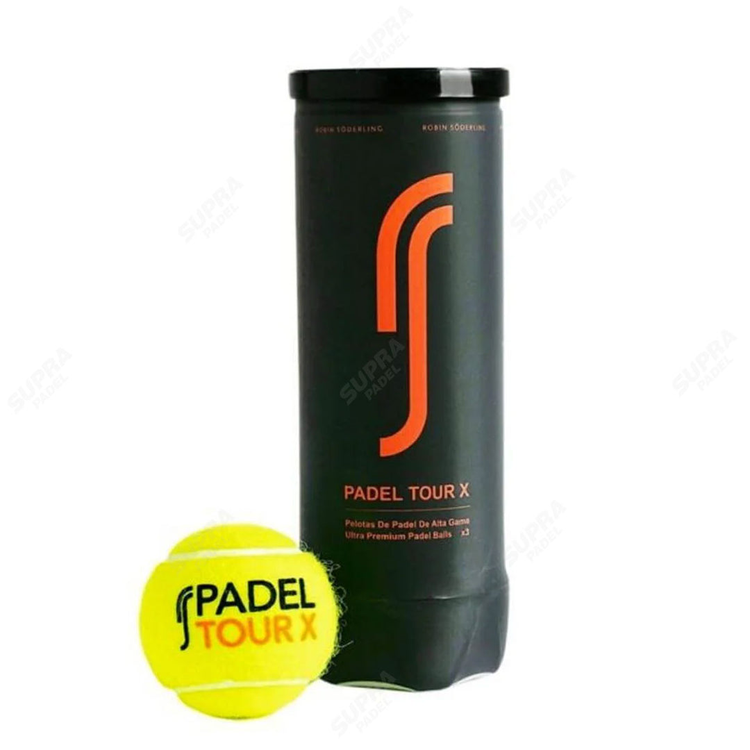 Tarro de 3 Pelotas de Pádel Robin Soderling Padel Tour X