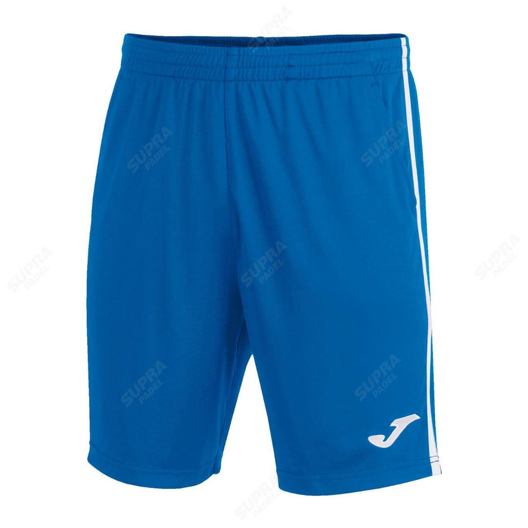 Short Joma Open III Azul Royal Franjas Blancas