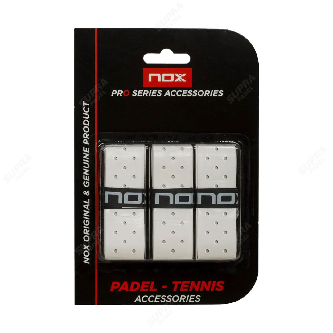 Overgrip NOX Pro Perforado Blanco x 3 unidades