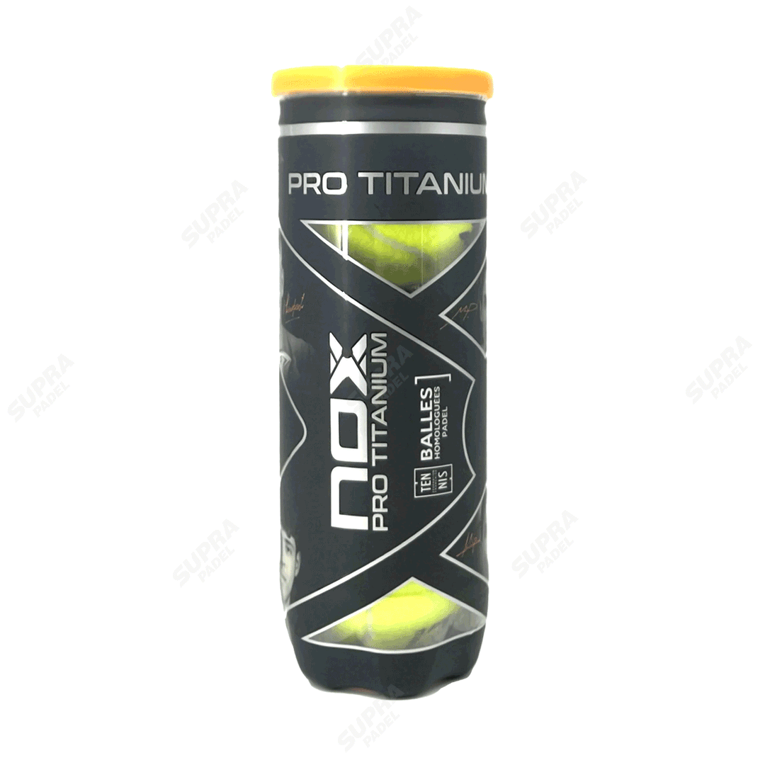 Tarro de 3 Pelotas de Padel NOX PRO TITANIUM