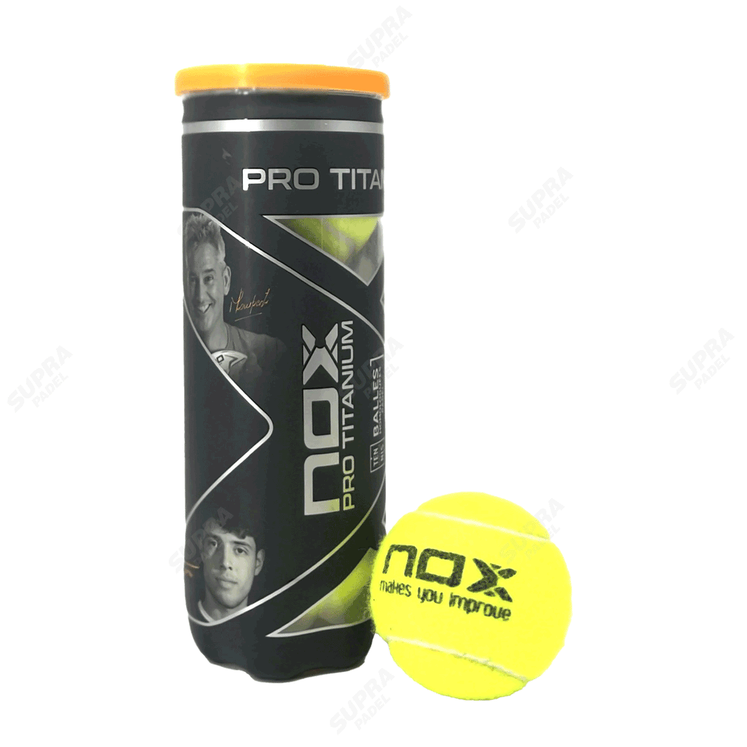 Tarro de 3 Pelotas de Padel NOX PRO TITANIUM