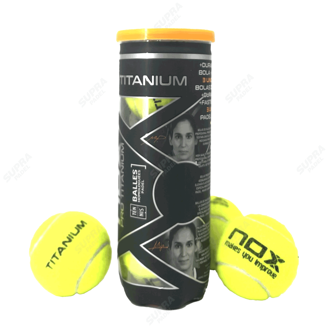 Tarro de 3 Pelotas de Padel NOX PRO TITANIUM