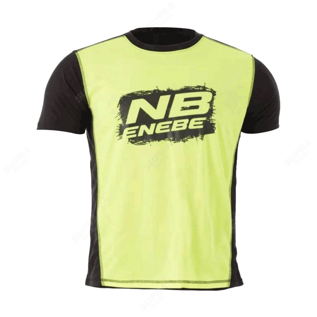 Polera Enebe Hombre Foster Negro Amarillo Fluor SUPRA Padel