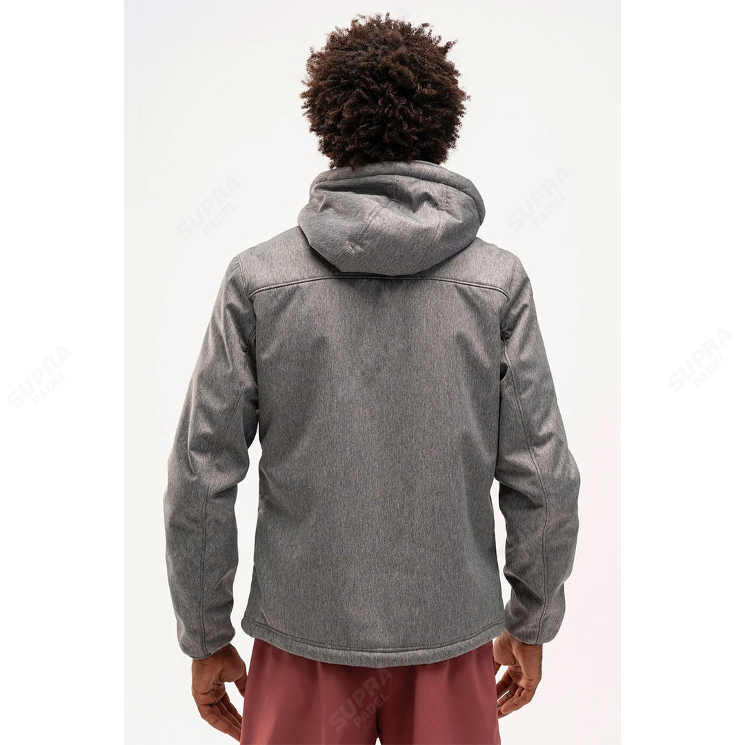 Chaqueta deportiva tipo softshell NOX hombre PRO gris
