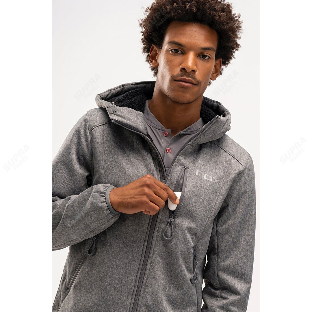 Chaqueta deportiva tipo softshell NOX hombre PRO gris