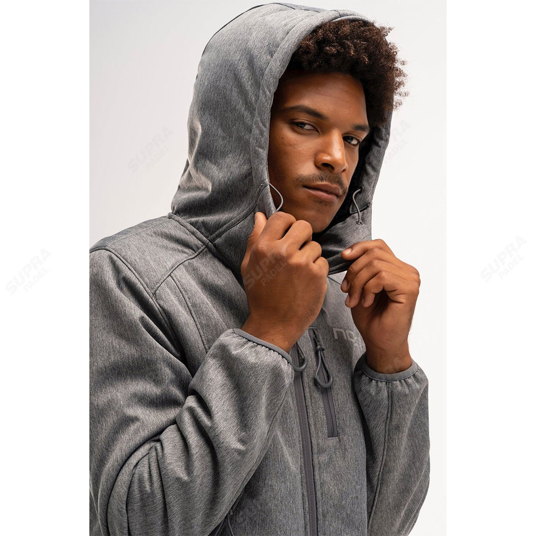 Chaqueta deportiva tipo softshell NOX hombre PRO gris