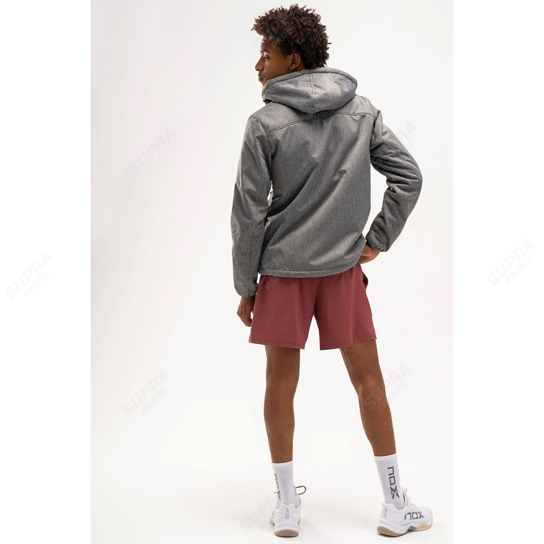 Chaqueta deportiva tipo softshell NOX hombre PRO gris