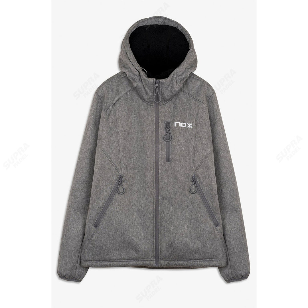 Chaqueta deportiva tipo softshell NOX hombre PRO gris