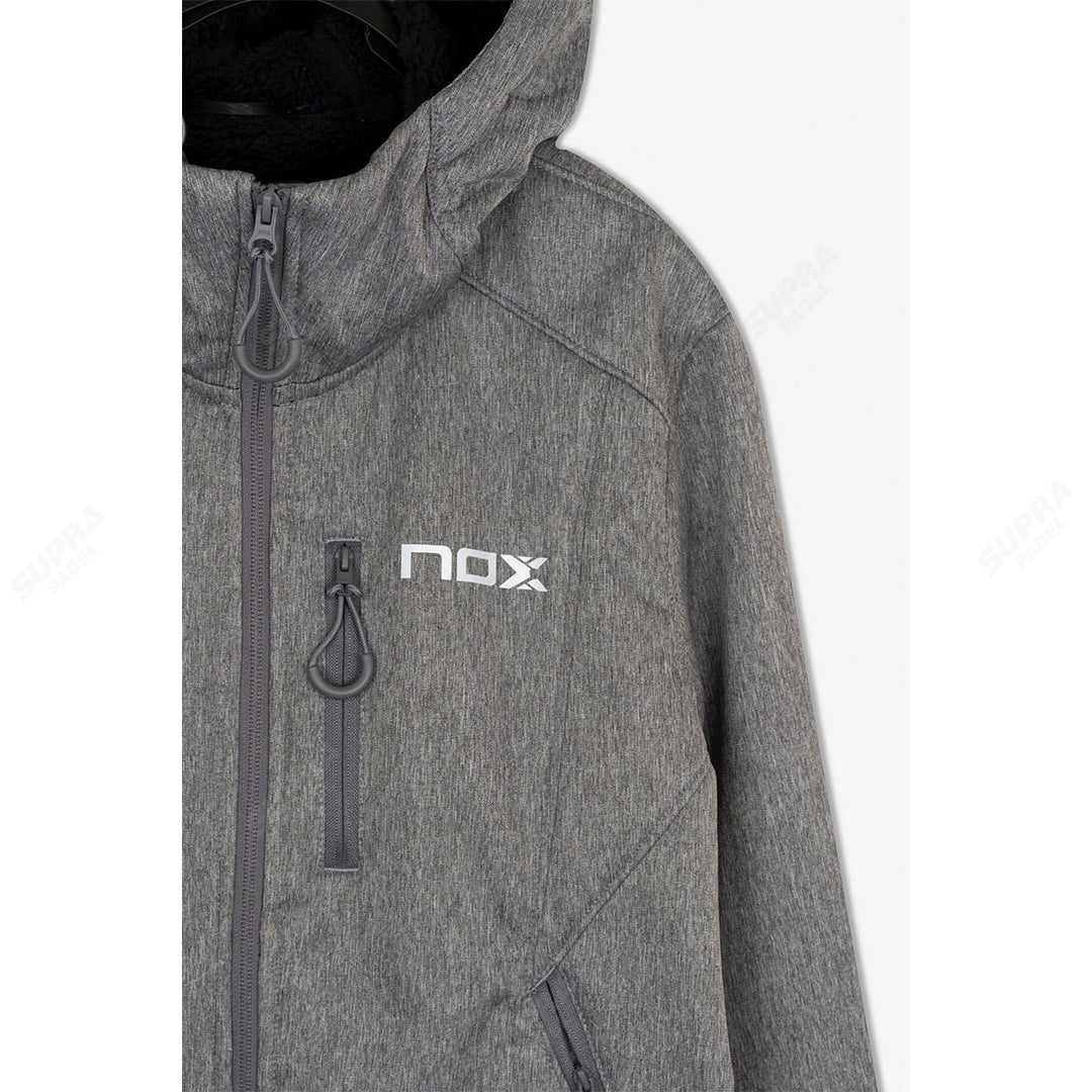 Chaqueta deportiva tipo softshell NOX hombre PRO gris