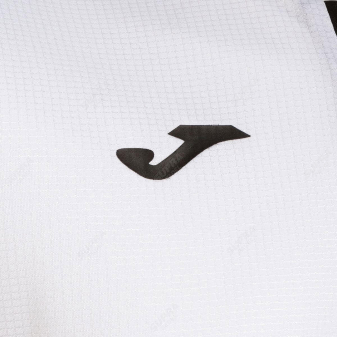 Polera Joma Ranking Manga Corta Blanco Cuello Negro