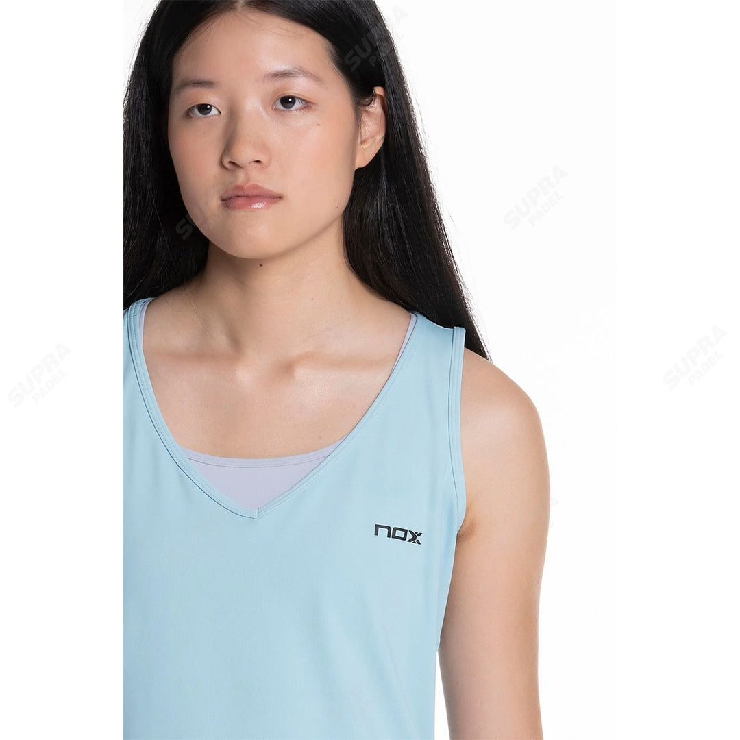 Polera Tirantes NOX Mujer Pro - Fit Azul Cielo