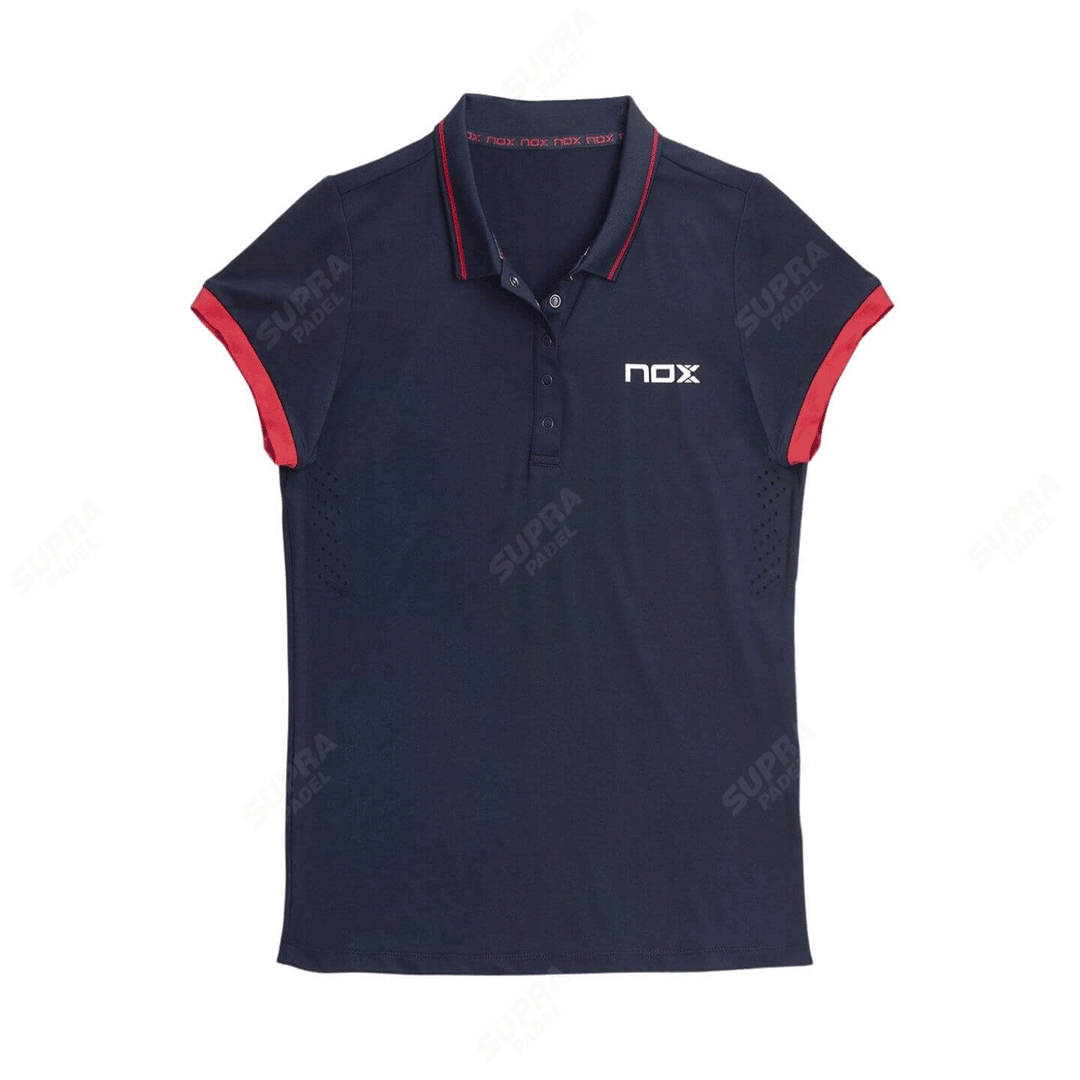 Polera NOX Mujer Pro Polo Azul Rojo