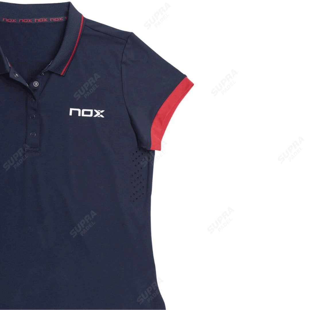 Polera NOX Mujer Pro Polo Azul Rojo