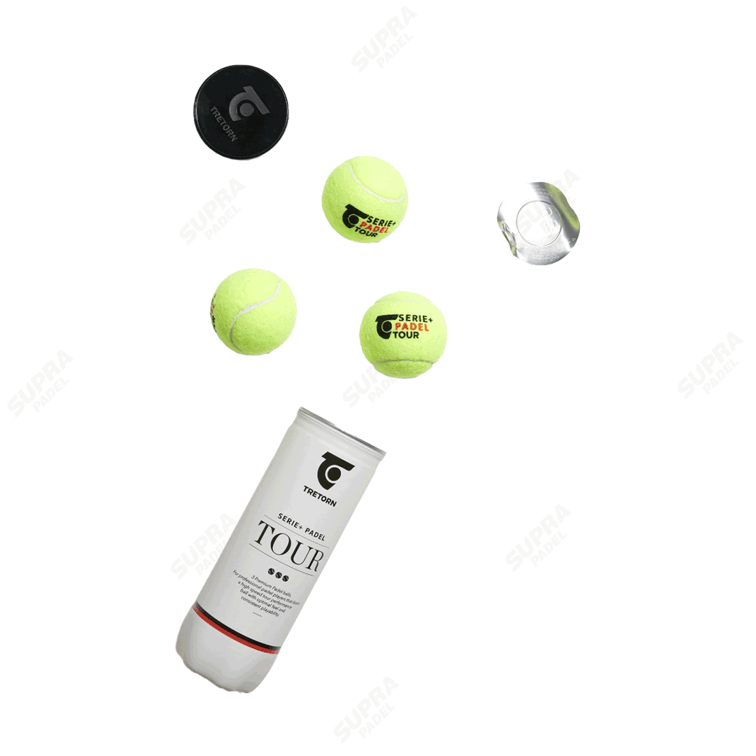 Tarro de 3 Pelotas de Padel TRETORN SERIE+ PADEL